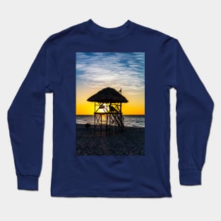 Beach Lifeguard At Sunset Long Sleeve T-Shirt